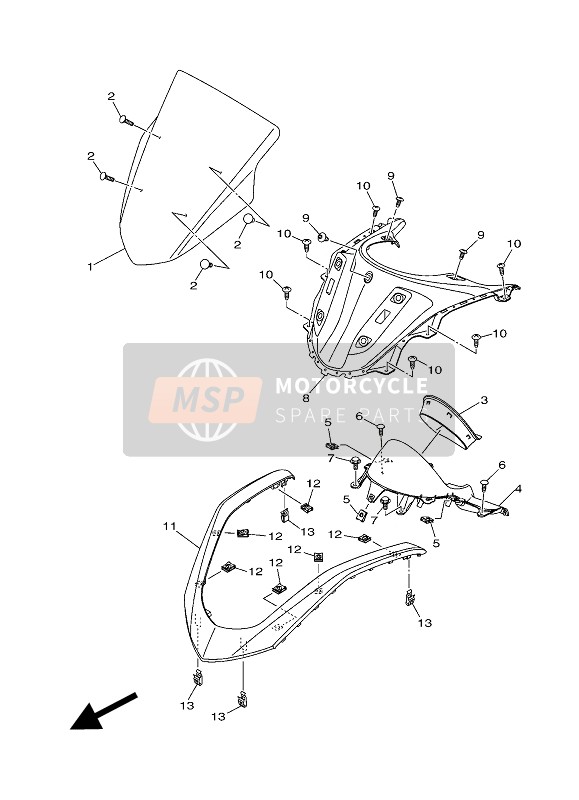 2DPF286500P5, Cover, Front, Yamaha, 0